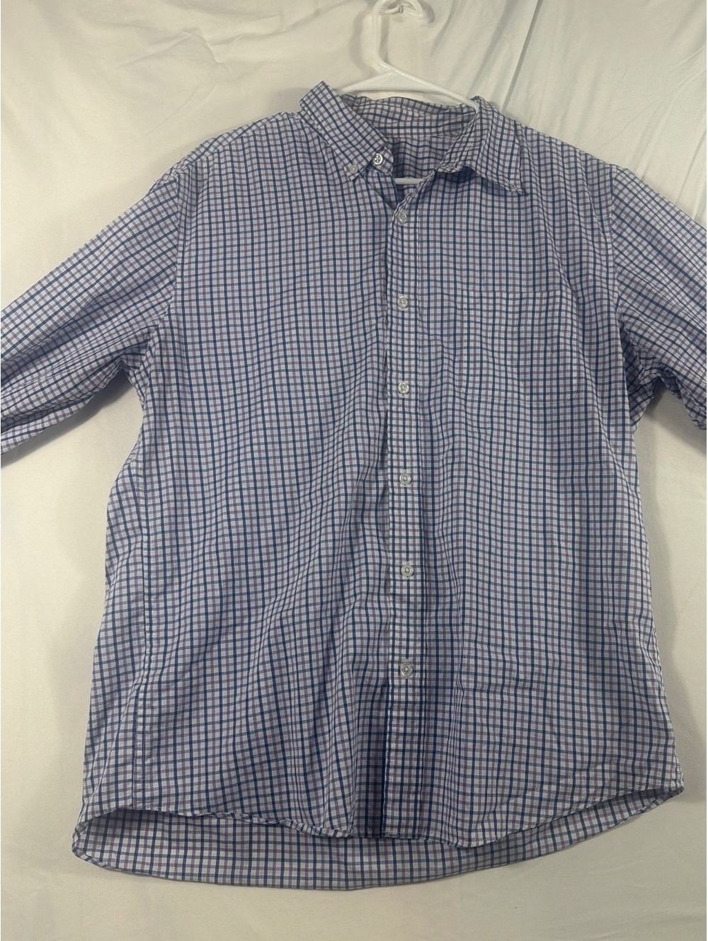 J.Crew The Offshore Performance Shirt Blue and Purple Check Button-Down - Picture 2 of 6